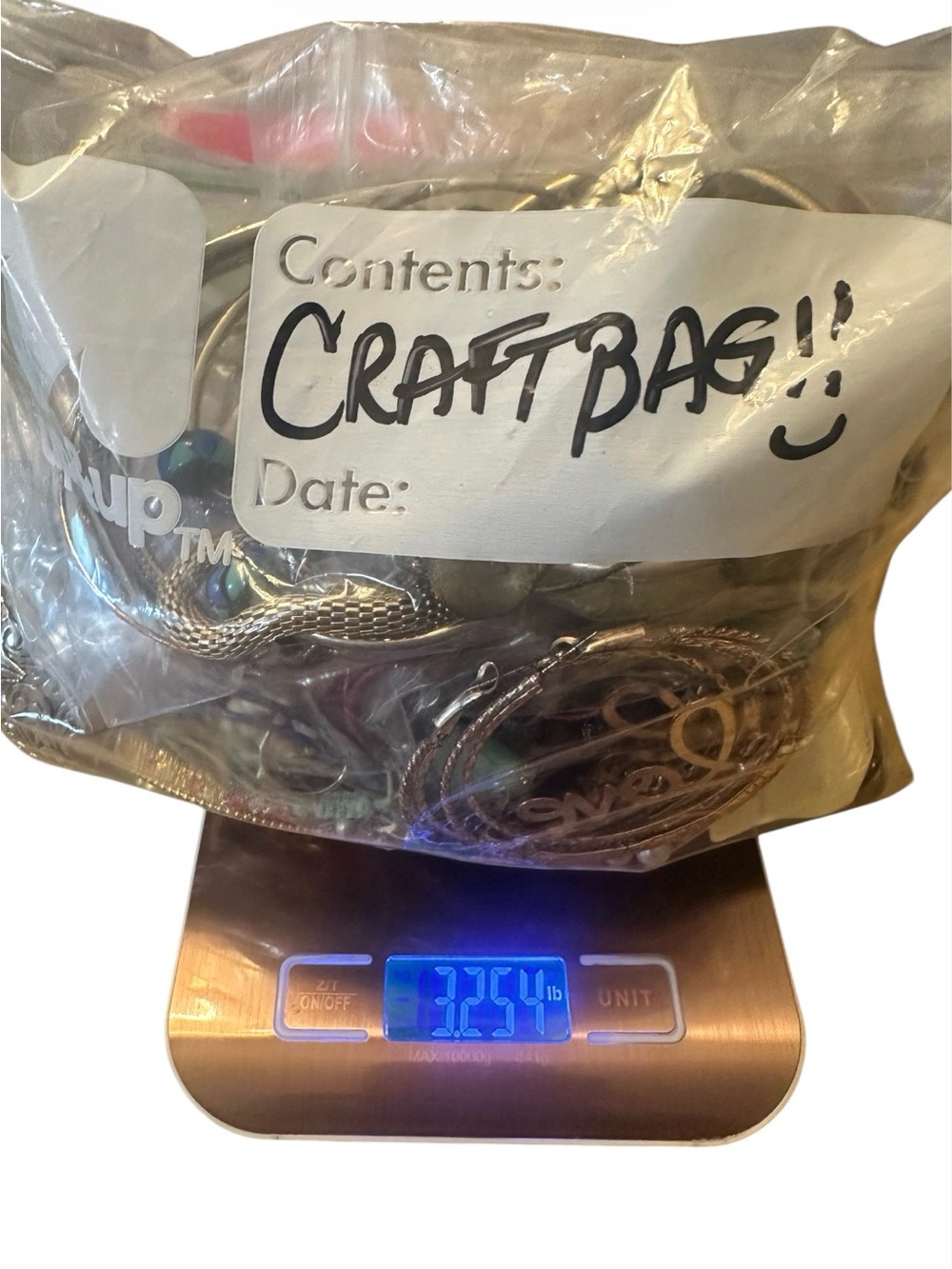 Craft Bag of Mixed Jewelry.